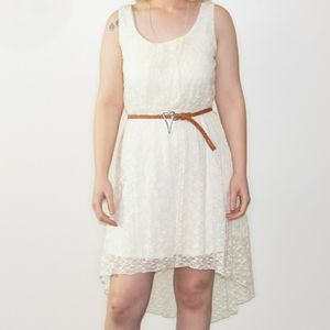 NWOT White Lace High-low dress